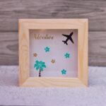 Houten spaarpot