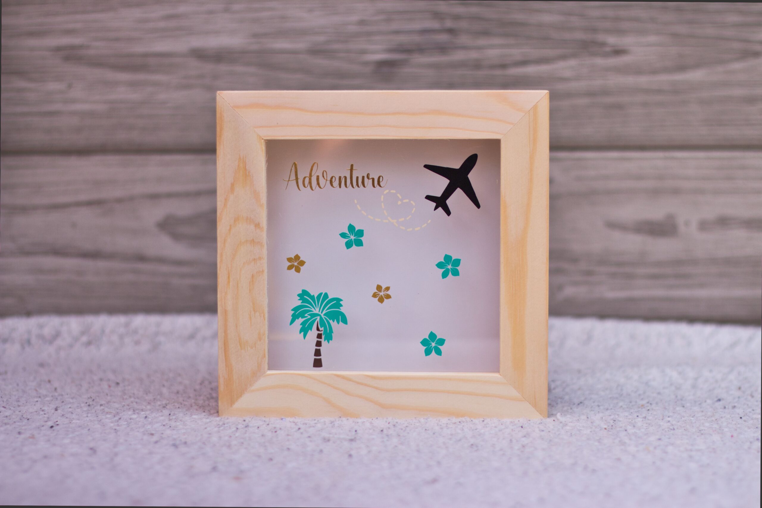 Houten spaarpot